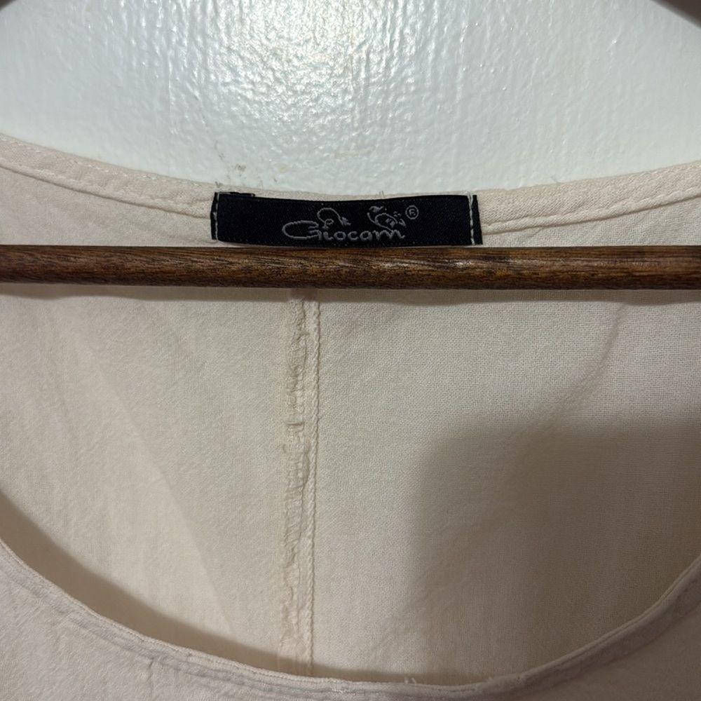 NWT Giocam 100% Peruvian Cotton Tank Dress with Pockets Lagenlook - Picture 7 of 14